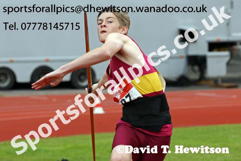 Junior boys javelin, English Schools Track and Field. Photo: David T. Hewitson/Sports for All Pics